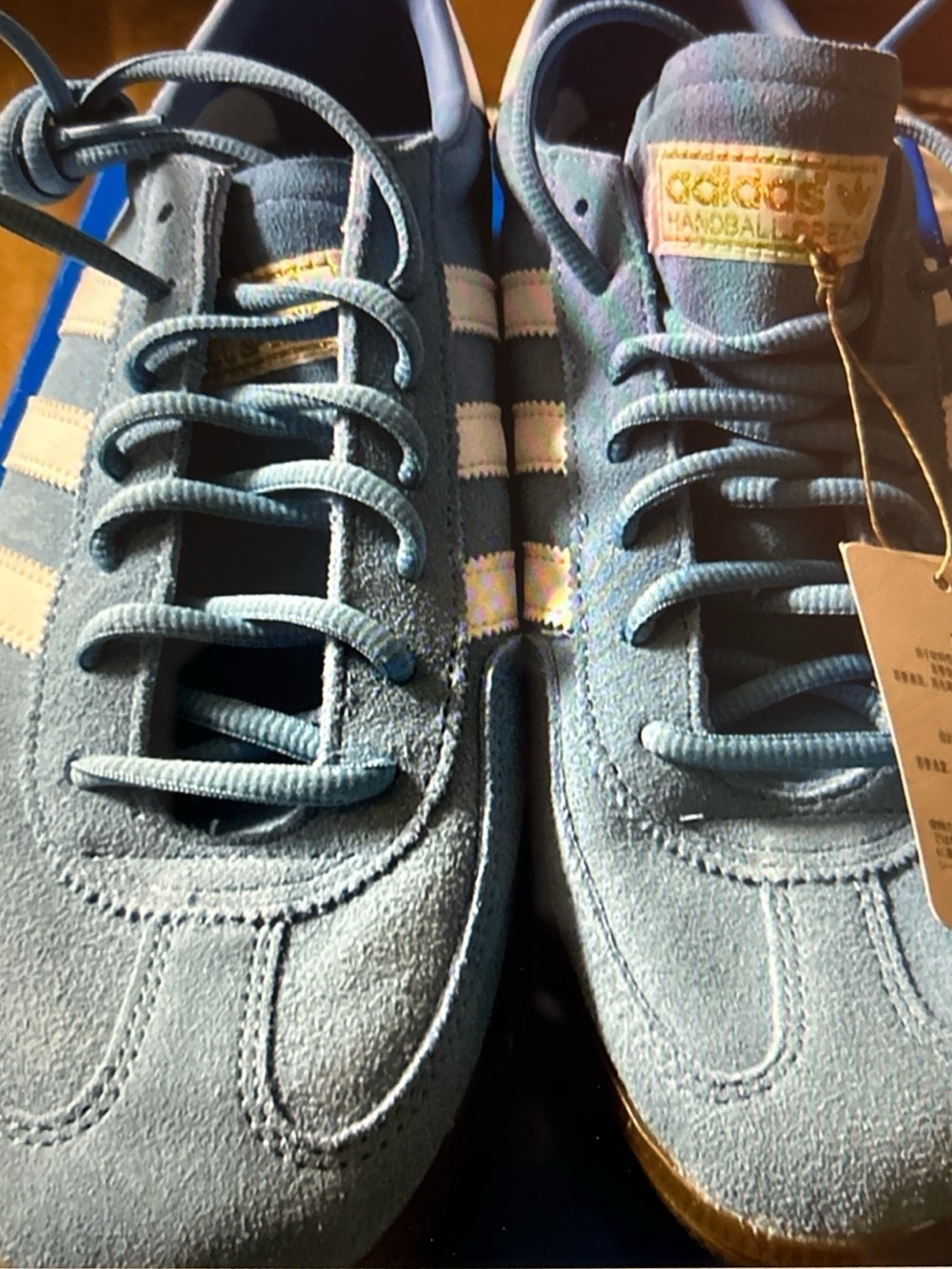 adidas Handball Spezial Sneakers - Teal Blue with White